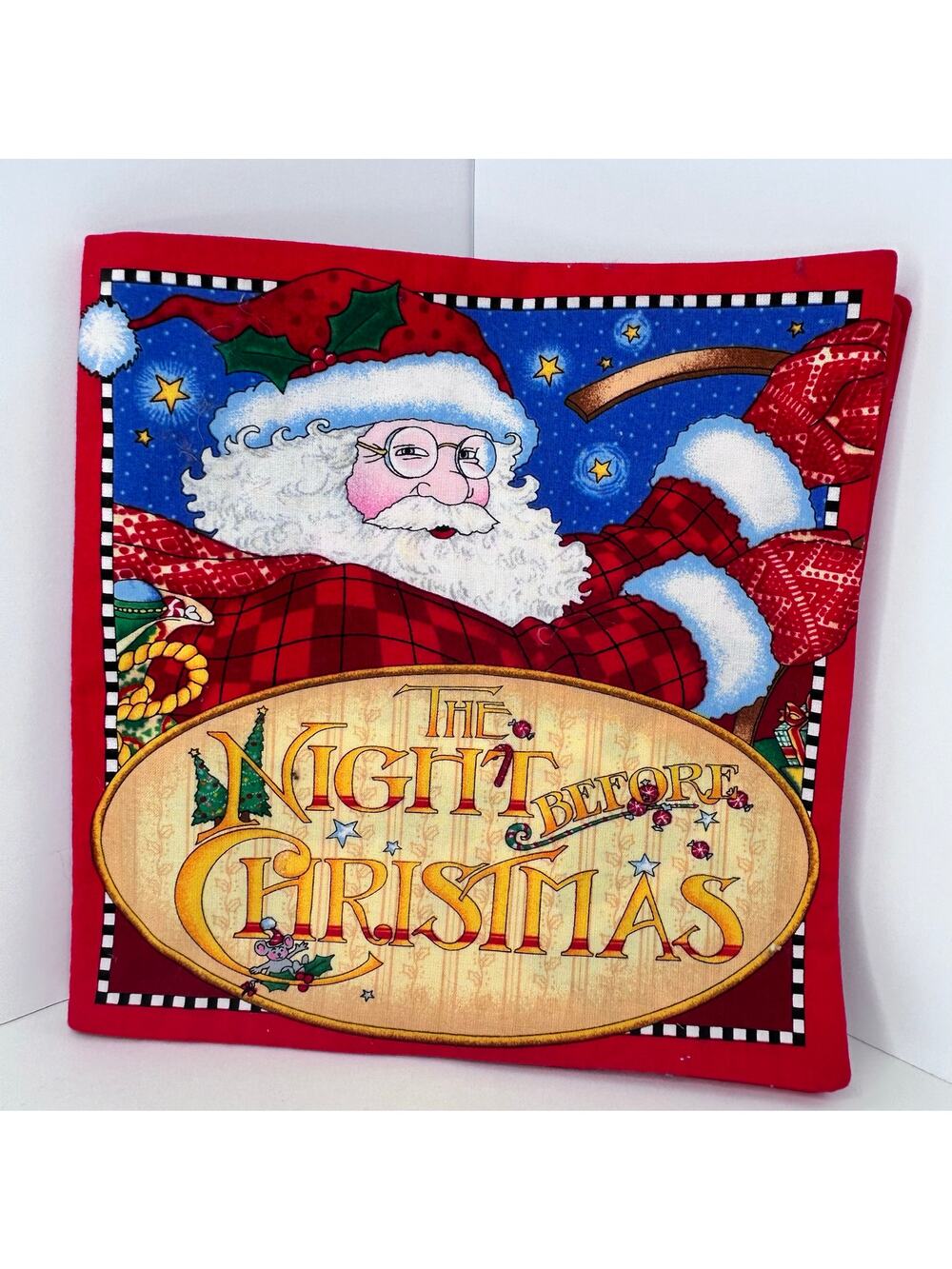 Mary Engelbreit Fabric Soft Book "The Night Before Christmas" Handmade